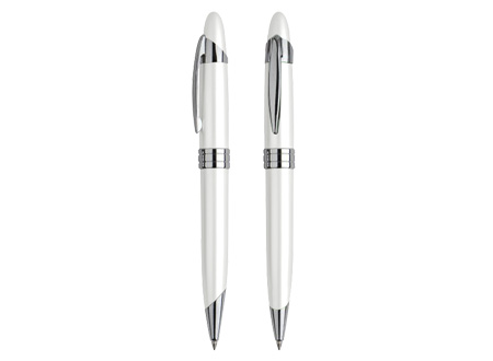 L60 Bolígrafo Metálico White Pearl