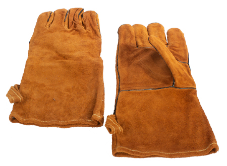 H61 Par de Guantes de Cuero Gamuza