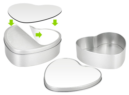 Y94 Caja Metálica Corazón Sublimación - Imagen 3